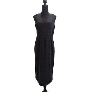 Premise Women’s Wool Sleeveless Charcoal GrayDress With Zipper Accent Size Small